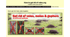 Desktop Screenshot of howtogetridofvoles.org