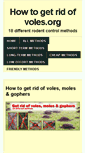 Mobile Screenshot of howtogetridofvoles.org